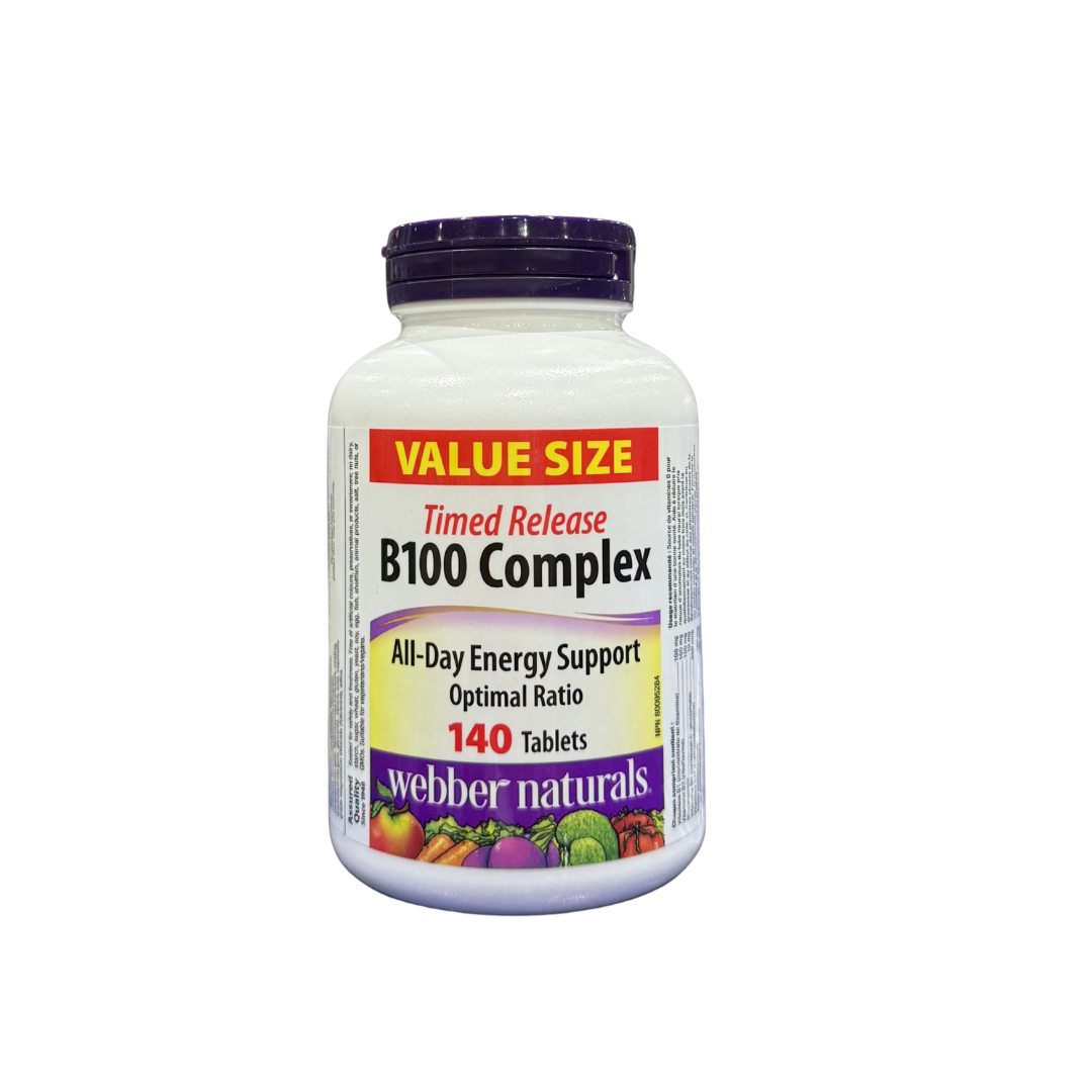 Webber Naturals Timed Release B100 Complex 140 capsules Webber Naturals Timed Release B100 Complex 140 capsules